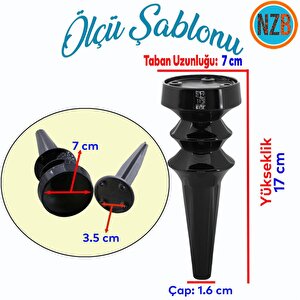 Mobilya Yükseltici Kanepe Koltuk Tv Ünitesi Baza Ayağı Zigon Orta Sehpası Ayak Ayakları Siyah 17 Cm