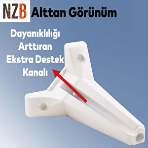 (4 Adet) Mobilya Kanepe Sehpa Tv Ünitesi Koltuk Ayağı 15 Cm Beyaz Baza Ayak