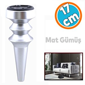 Mobilya Yükseltici Kanepe Koltuk Tv Ünitesi Baza Ayağı Zigon Orta Sehpası Ayak Ayakları Mat Gümüş 17 Cm
