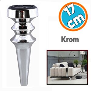 Mobilya Yükseltici Kanepe Koltuk Tv Ünitesi Baza Ayağı Zigon Orta Sehpası Ayak Ayakları Gümüş Krom 17 Cm