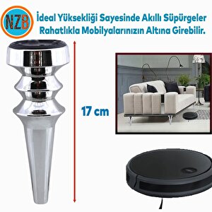 Mobilya Yükseltici Kanepe Koltuk Tv Ünitesi Baza Ayağı Zigon Orta Sehpası Ayak Ayakları Gümüş Krom 17 Cm