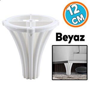 Mobilya Kanepe Koltuk Tv Ünitesi Baza Ayağı Orta Sehpası Konsol Ayak Ayakları 12 Cm Beyaz