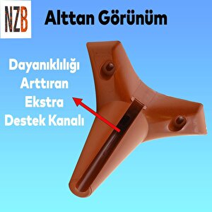 Mobilya Kanepe Koltuk Tv Ünitesi Yükseltici Destek Ayağı Ayakları 12 Cm Kahve 20'li Set