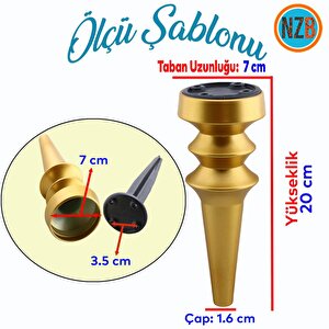 Mobilya Yükseltici Kanepe Koltuk Tv Ünitesi Baza Ayağı Zigon Orta Sehpası Ayak Ayakları 20 Cm Mat Altın