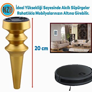 Mobilya Yükseltici Kanepe Koltuk Tv Ünitesi Baza Ayağı Zigon Orta Sehpası Ayak Ayakları 20 Cm Mat Altın