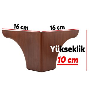 Mobilya Koltuk Kanepe Tv Ünitesi Yükseltme Destek Ayağı 10 Cm Kahve Ayakları 20'li Set