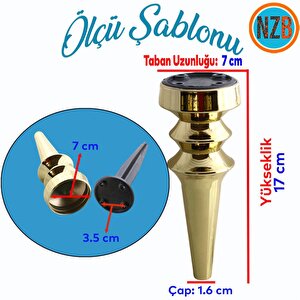 Mobilya Yükseltici Kanepe Koltuk Tv Ünitesi Baza Ayağı Zigon Orta Sehpası Ayak Ayakları Altın 17 Cm