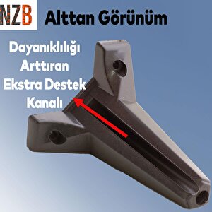 (4 Adet) Mobilya Kanepe Sehpa Tv Ünitesi Koltuk Ayağı 15 Cm Siyah Baza Ayak