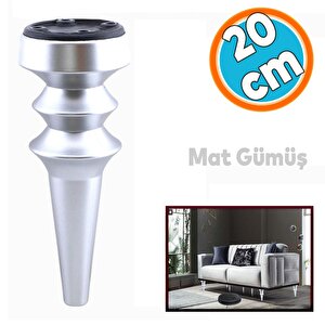 Mobilya Yükseltici Kanepe Koltuk Tv Ünitesi Baza Ayağı Zigon Orta Sehpası Ayak 20 Cm Mat Gümüş