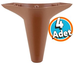 Mobilya Kanepe Baza Sehpa Tv Ünitesi Koltuk Ayağı 12 Cm Kahverengi Baza Ayak (4 Adet)