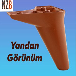 Mobilya Kanepe Baza Sehpa Tv Ünitesi Koltuk Ayağı 12 Cm Kahverengi Baza Ayak (4 Adet)