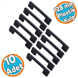 (sert Plasti̇k) Mobilya Mutfak Çekmece Dolabı Dolap Siyah Kulbu Kulpu Kulpları 10 Adet 128 Mm