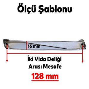 Mobilya Mutfak Dolabı  Banyo Çekmece Dolap Kapak Kulpu Kulbu Krom 128 Mm Metal Kulp