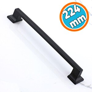 Siyah Kulp Metal Mobilya Çekmece Dolabı Mutfak Dolap Kulpları Kapak Kulbu Kulpu 224 Mm-22.4 Cm