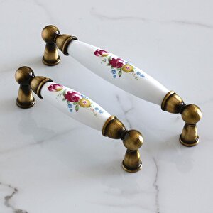 Porselen Antik Sarı 128 Mm Mobilya Mutfak Kulp Çekmece Dolap Kulplar Kulpu Kulbu