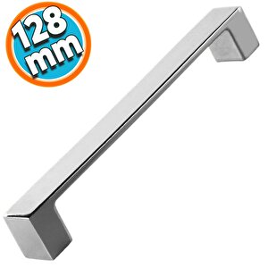 Mobilya Mutfak Dolabı Banyo Çekmece Dolap Kapak Kulpu Kulbu Krom 128 Mm Metal Kulp