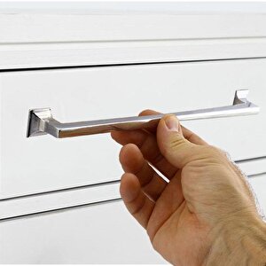 Mobilya Mutfak Dolabı Çekmece Dolap Kapak Kulpu Düz Metal Kulpları Kulbu Kulpu 224 Mm Krom