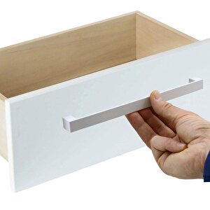 Mobilya Mutfak Dolabı  Banyo Çekmece Dolap Kapak Kulpu Kulbu Beyaz 224 Mm Metal Kulp