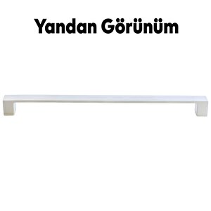 Mobilya Mutfak Dolabı  Banyo Çekmece Dolap Kapak Kulpu Kulbu Beyaz 224 Mm Metal Kulp