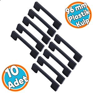 (sert Plasti̇k) Mobilya Mutfak Çekmece Dolabı Dolap Siyah Kulbu Kulpu Kulpları 10 Adet 96 Mm