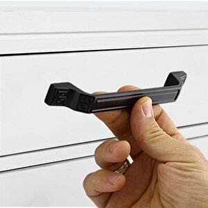 Mobilya Mutfak Dolabı Çekmece Dolap Kapak Kulpu Düz Metal Kulp Kulbu Kulpu 128 Mm Siyah