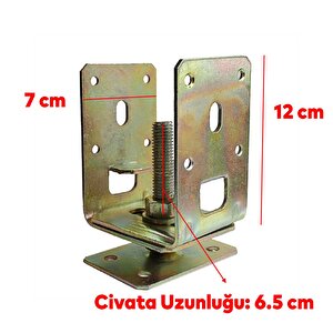 Pergola Ayak Ayarlanabilir 7-12 Cm Arası Tente Sundurma Kamelya Çardak Ahşap Profil Metal