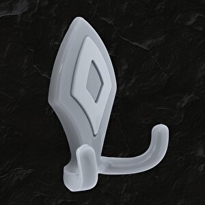 Mobilya Askı Askılık Sert Plastik Gri Vestiyer Duvar Askısı Dolap Elbise Askılığı