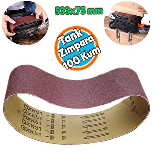 Sonsuz Bant 100 Kum Tank Palet Zımpara Kağıdı 75 X 533 Mm