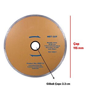 115 Mm Elmas Testere Beton Tuğla Ahşap Granit Mermer Asfalt Plastik Sulu Kesme Kesici Disk Diski