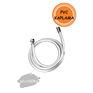 Gri Paslanmaz Kopmaz Patlamaz Kaliteli Pvc Duş Hortumu Tüm Duş Setleri Ile Uyumlu - 150cm