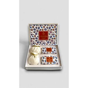 Seljuk Osmanlı Seri Zeytinyağlı Katı Sabun Hediye Paketi 2 Adet 250 Gr 2 Adet 100 Gr