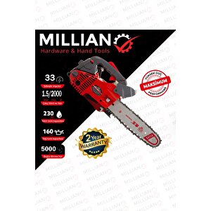 6.2 Hp Çelik Şanzıman Mini Benzinli Testere Ağaç Odun Dal Budama Ve Kesme Testeresi Hızar Motoru
