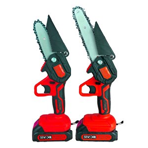 58 V 5 Ah 10-15 Cm Uzun - Kısa Pala Ve Zincir 2x Akü Çantalı Şarjlı Dal Kesme Budama Testere Makine