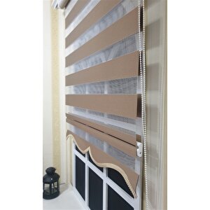 Zebra Stor Perde Sütlü Kahverengi St 035