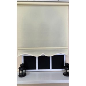 Düz Krem Stor Perde Etek Dilimli Stb-5302 30x200 cm
