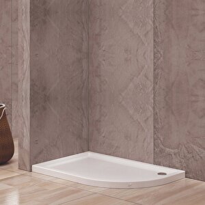 Asimetrik  Flat Duş Teknesi H:6 80*90 80x90 cm