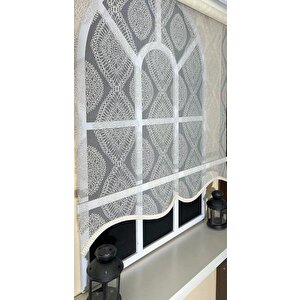 Çift Mekanizmalı Ekru Tül Perde Ve Ekru Stor Perde Stb45240-v108 90x200 cm