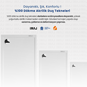 Dikdörtgen Panelli Duş Teknesi H17 80*170