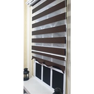Zebra Stor Perde Koyu Kahve Etek Dilimli St 034 150x200 cm