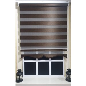 Zebra Stor Perde Koyu Kahve Etek Dilimli St 034 150x200 cm