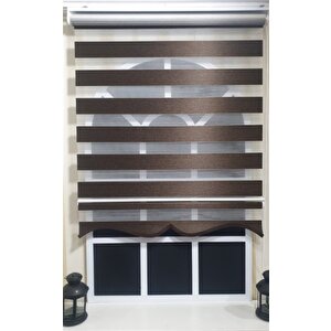Zebra Stor Perde Koyu Kahve Etek Dilimli St 034 160x200 cm