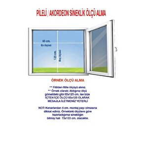 Pi̇leli̇ Pli̇se Sürgülü Akordi̇yon Katlanir Pencere Si̇nekli̇ği̇ ( Antrasi̇t  Renk)