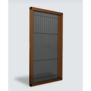 Pi̇leli̇ Pli̇se Sürgülü Akordi̇yon Katlanir Pencere Si̇nekli̇ği̇ ( Kahverengi̇ -meşe-  Renk)