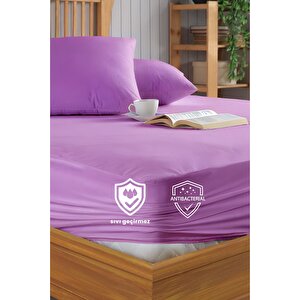 Lila Alez Mikro Fitted Su Sıvı Geçirmez Yatak Koruyucu Alez 120x200 cm