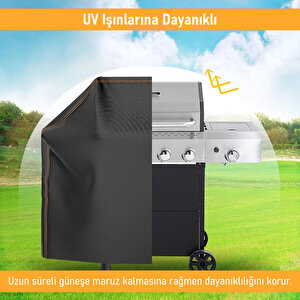 Bbq Mangal Örtüsü, Gazlı, Kömürlü Grill Koruma Brandası, Su Geçirmez, Outdoor Dış Mekan Barbekü Mangal Kılıfı - 105-49-102 Cm