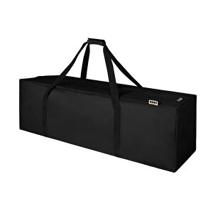 Taşıma Çantası, Fermuarlı Dayanıklı Seyahat Spor, Kamp Malzemeleri Saklama Çantası, Hurç, Valiz, 105l Büyük Boy - Siyah L/XL