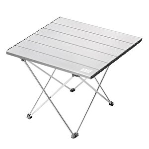Full Alüminyum Katlanır Kamp Masası, Piknik, Bbq, Balıkçılık, Avcılık, Plaj, Hiking Için Kolay Taşınabilir Kompakt Outdoor Ultra Hafif Kamp Masası Small - Gümüş Gümüş