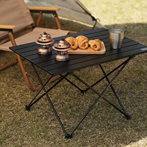 Full Alüminyum Katlanır Kamp Masası, Piknik, Bbq, Balıkçılık, Avcılık, Plaj, Hiking Için Kolay Taşınabilir Kompakt Outdoor Ultra Hafif Kamp Masası Large - Gümüş