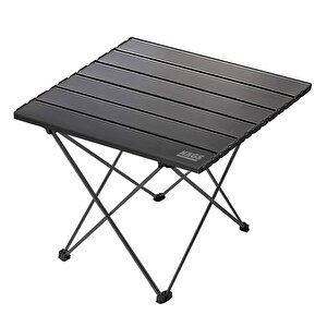 Full Alüminyum Katlanır Kamp Masası, Piknik, Bbq, Balıkçılık, Avcılık, Plaj, Hiking Için Kolay Taşınabilir Kompakt Outdoor Ultra Hafif Kamp Masası Small - Siyah Siyah
