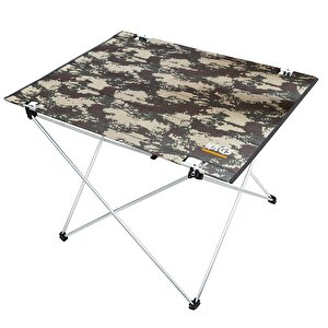Ultralight Katlanır Kamp Masası, Piknik, Bbq, Balıkçılık, Avcılık, Plaj, Hiking Için Taşınabilir Kompakt Roll Up Outdoor Kamp Masası Large - Kamuflaj Çok Renkli